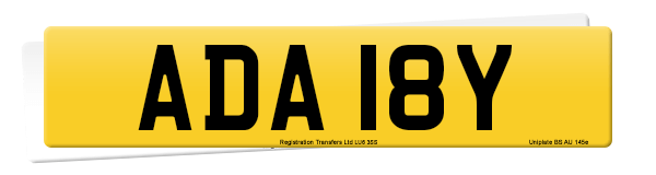 Registration number ADA 18Y